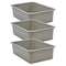 Teacher Created Resources Storage Bin, Plastic, Gray, 3 PK 20413 - alternate 1